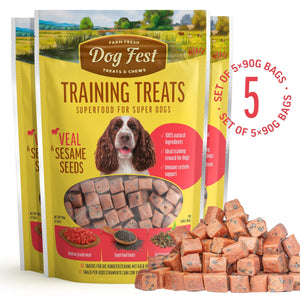Training Treats Veal & Sesame Seeds - Dog Treats - Set Of 5 - Pet Fest